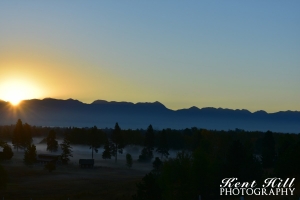 Sunrise and Ground Fog 2 over Evergreen Montana
