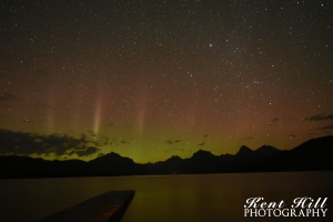 Aurora Borealis 3 from Lake McDonald in Glacier National Park Montana