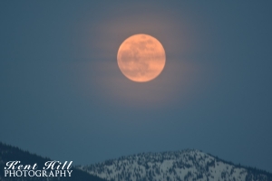 Full Moon near Columbia Falls Montana