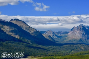 Glacier National Park Mountains 2 from MT 49 near East Glacier Montana