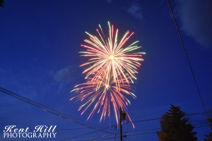 Fireworks 3 over Evergreen Montana