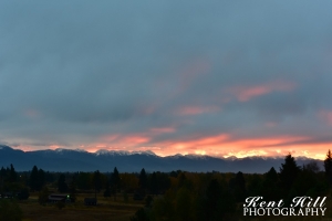 Snowy Mountain Sunrise over Evergreen Montana