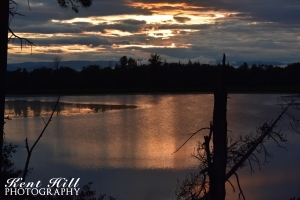 Sunset over McWenneger Slough Kalispell Montana