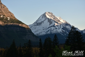 Mount Jackson from Going to the Sun Hwy in Glacier National Park Montana