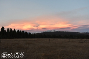 Sunset on Clouds over Livingston Range Near Polebridge Montana