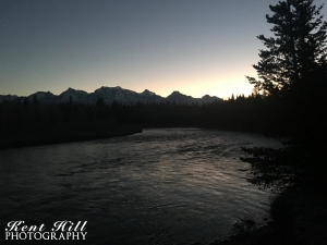 Dawn 2 Livingston Range from North Fork Flathead River Montana