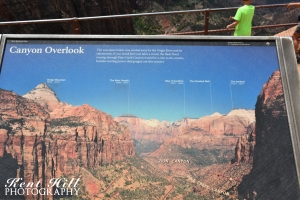 Canyon Overlook Sign Zion National Park Utah