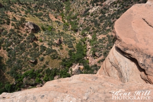 Looking Down from Zion Canyon Overlook Utah