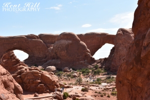 North and South Window 2 from Turret Arch in Arches National Park Utah