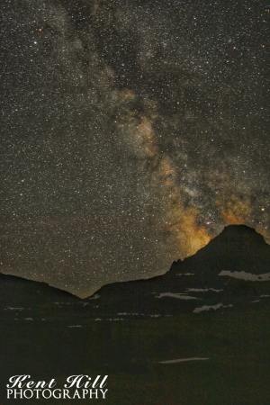 Milky Way over Reynolds Mountain in Glacier National Park Montana