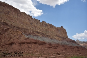 The Castle Sandstone Mountain in Capitol Reef National Park Utah