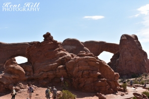 North and South Window from Turret Arch in Arches National Park Utah