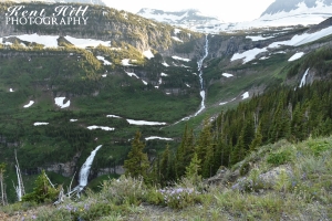 Waterfall just East of Logan Pass in Glacier National Park Montana