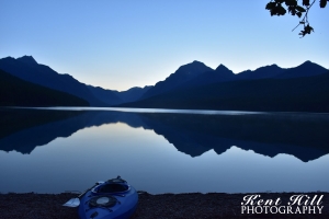 Bowman Lake Sunrise in Glacier National Park Montana
