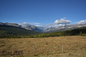 Glacier National Park Mountains from MT 49 near East Glacier Montana