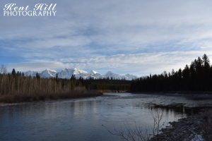 Livingston Range from the North Fork Flathead River Montana